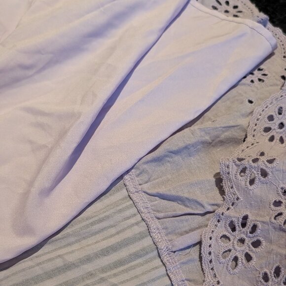 White Birch Women's Lilac Eyelet Lace Ruffle Hem Sundress Purple M - Picture 10 of 12